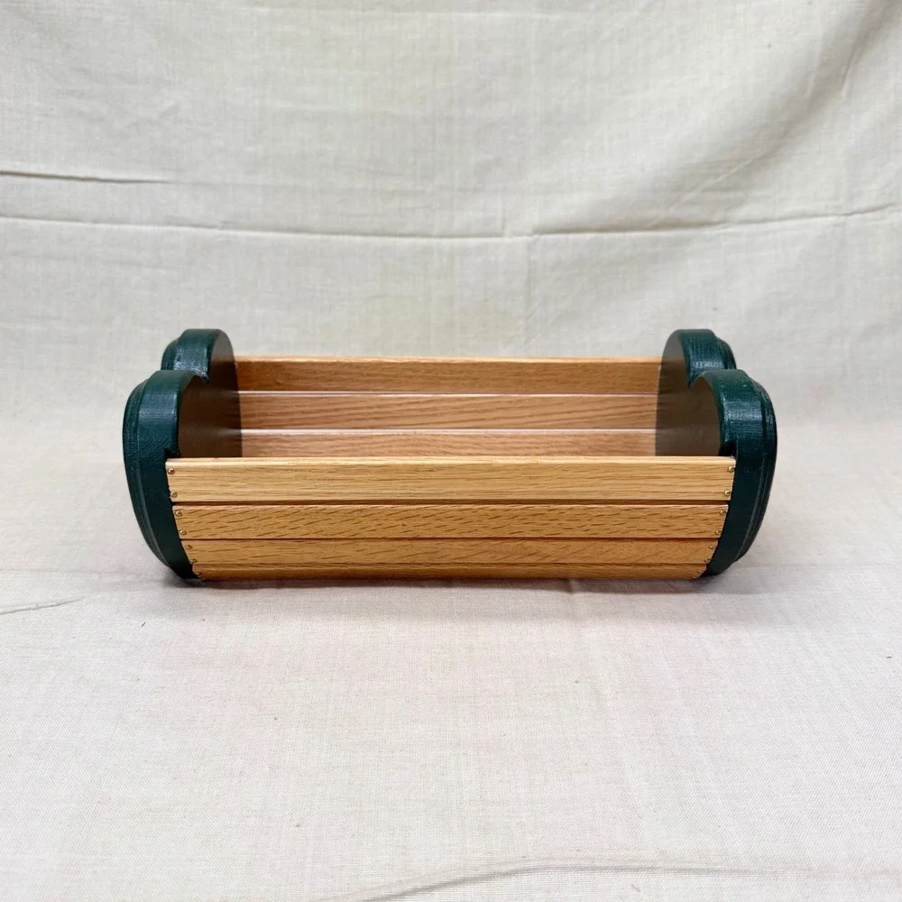 Vintage Heart Apple Wood Catchall Tray Entryway Organizer Cottage Decor